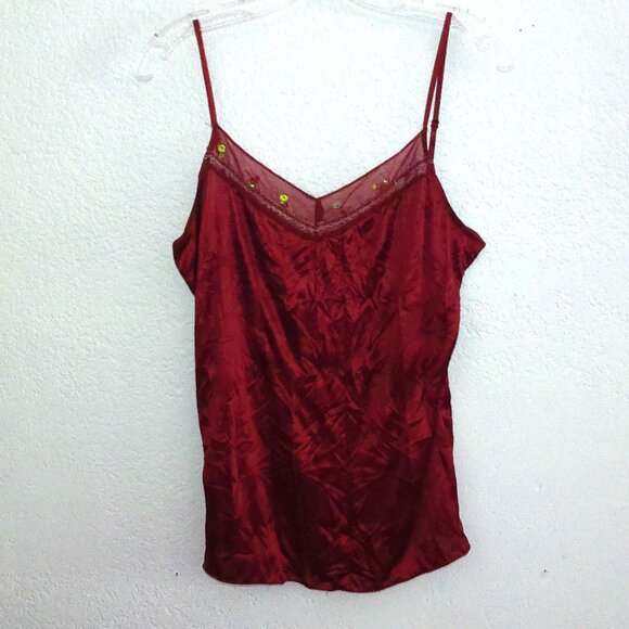 Ruby Red Camisole, with sequin and beads details - Picture 4 of 6